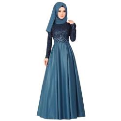 OUMSHBI Damen Lang Kleid Muslim Muslim Kleid Damen Muslimische Kleidung Frauen Winter Tesettür Abiye Elbise Ramadan Niqab Gebetskleid für Ramadan Muslimische Robe Mit Hijab Tesettür Abiye 54 von OUMSHBI