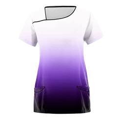 OUMSHBI Kasack blau Kasack anthrazit Damen Schlupfkasack rosa Plus Size Tshirt Damen Laborkittel Baumwolle Damen Berufsbekleidung Pflege t Shirt Katz kasacks Damen Pflege Pflege Kasack Damen 46 von OUMSHBI