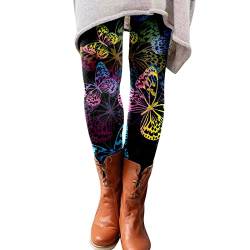 OUMSHBI Strumpfhosen Damen Schmetterlings Muster Thermo Leggings Weiche Slim Leggings Hose Dicke Winter Warme Fleece-Futter Stretch Strumpfhosen Große Größen Weihnachten Leggings Frauen Strumpfhose von OUMSHBI