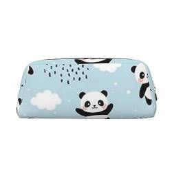Panda Cloud Make-up Tasche Leder Federmäppchen Reise Kulturbeutel Kosmetiktasche Täglich Aufbewahrungstasche für Frauen, silber, Einheitsgröße, Taschen-Organizer von OUSIKA