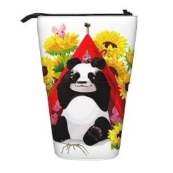 Riesiger Tintenfisch Ständer Stiftehalter Teleskop Bleistift Fall Stift Tasche Make-up Tasche Organizer für Büro, Blume Sonnenblume Schwein Panda, Einheitsgröße, Taschen-Organizer von OUSIKA