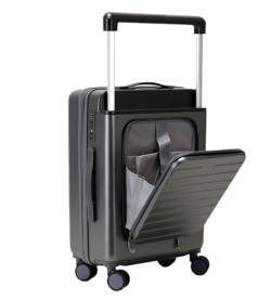OUYUE Koffer 3-Gang-Einstellhebel Für Gepäck, Großes Fassungsvermögen, Handgepäck, Vorderöffnung Reisekoffer (Color : A, Size : 20inch) von OUYUE