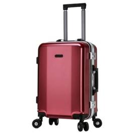 OUYUE Koffer Aluminiumrahmen, Doppelschnalle, Passwort, Gepäck, externer USB-Lade-Smart-Koffer Reisekoffer (Color : G, Size : 22in) von OUYUE