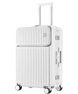 OUYUE Koffer Gepäck Mit Taschenfach, ABS-PC-Hartschalenkoffer Mit Rollen Und TSA Reisekoffer (Color : A, Size : 20") von OUYUE