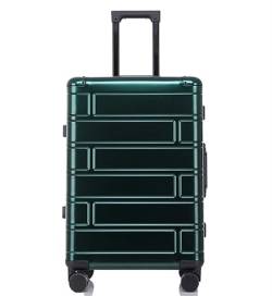 OUYUE Koffer Koffer Reisekoffer Hartschalen-Handgepäck 20" Mit Leisen Flugzeug-Spinnerrädern Reisekoffer (Color : Grün, Size : 20inch) von OUYUE