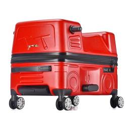 OUYUE Koffer Kreative Reitkoffer Tragbares Gepäck Jungen Und Mädchen Reisen Harter Koffer Reisekoffer (Color : Rood, Size : 20inch) von OUYUE