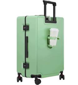 OUYUE Koffer Multifunktionales Handgepäck-Sicherheits-Diebstahlschutz-Hartschalengepäck Mit Großem Fassungsvermögen Reisekoffer (Color : Grün, Size : 24 in) von OUYUE