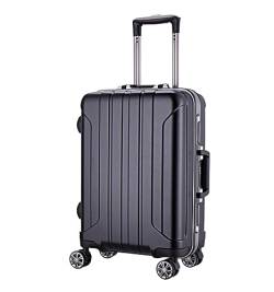 OUYUE Koffer Trolley-Koffer Aus Aluminiumlegierung, Klassischer Koffer Mit Dicken Streifen, Tragbar, Langlebig Reisekoffer (Color : B, Size : 20inch) von OUYUE