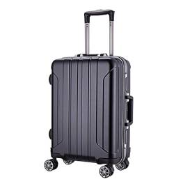 OUYUE Koffer Trolley-Koffer Aus Aluminiumlegierung, Klassischer Koffer Mit Dicken Streifen, Tragbar, Langlebig Reisekoffer (Color : B, Size : 24inch) von OUYUE