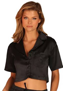 OW Intimates Damen Lemongrass Crop Shirt Pajama Top, Schwarz, XL EU von OW Intimates