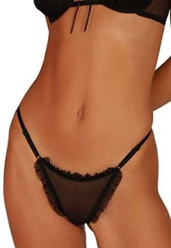 OW Intimates Women's Curious G-String Panties, Schwarz, Medium von OW Intimates