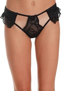 OW Intimates Women's Rosette Thong G-String Panties, Schwarz, XS von OW Intimates