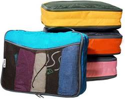 Einfach zu organisierende Packtaschen für Koffer. Kleiderlagerung mit Reisewürfeln EIN Kleidertaschen. OW-Travel, zubehör Organizer Set Suitcase Packing von OW-Travel