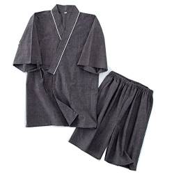 OWLONLINE Japanischer Kimono Herren-Pyjama Kurzarm-Oberteil und Hose Nachtwäsche-Pyjama-Set Größe M-A15 von OWLONLINE