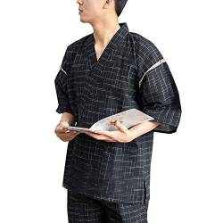 OWLONLINE Jinbei gedruckte japanische Kimono Set Feuerwerk Festival Yukata Pyjamas (Größe XL, C6) von OWLONLINE