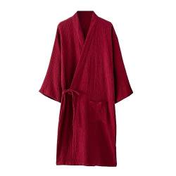 OWLONLINE Unisex-Pyjama im japanischen Stil, Baumwolle, Übergröße, japanische Kimono-Robe, Größe L-O10 von OWLONLINE