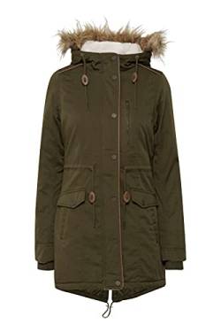 OXMO Anna Damen Winterparka Parka Mantel mit Fellkapuze und Teddy-Futter, Größe:M, Farbe:IVY Green (793797) von OXMO