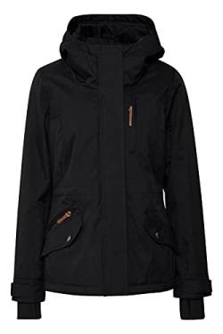 OXMO Bellissa Damen Winterjacke Damenjacke Jacke gefüttert mit Kapuze, Größe:L, Farbe:Black (799000) von OXMO