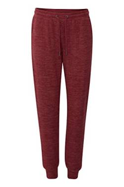 OXMO Benita Damen Sweathose Sweatpants Relaxhose mit Kordelzug, Größe:S, Farbe:Wine Red Melange (1915261) von OXMO