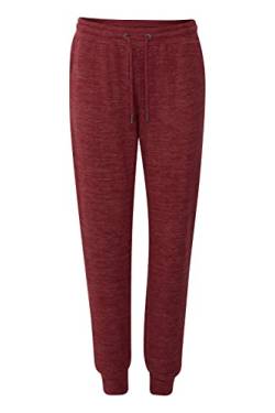 OXMO Benita Damen Sweathose Sweatpants Relaxhose mit Kordelzug, Größe:XL, Farbe:Wine Red Melange (1915261) von OXMO