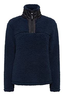 OXMO Elina Troyer Sweatshirt Herren Pullover Sweater mit Teddy Fell mit Stehkragen, Größe:L, Farbe:Total Eclipse (194010) von OXMO