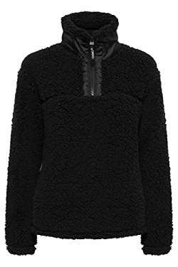 OXMO Elina Troyer Sweatshirt Herren Pullover Sweater mit Teddy Fell mit Stehkragen, Größe:XL, Farbe:Black (194007) von OXMO