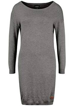 OXMO Ella Damen Strickkleid Feinstrickkleid Kleid mit Rundhals-Ausschnitt, Größe:M, Farbe:Grey Mel (7982363) von OXMO