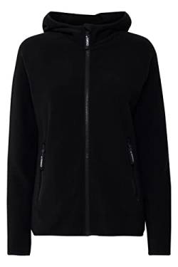 OXMO Finja Damen Fleecejacke Sweatjacke Jacke mit Kapuze, Größe:L, Farbe:Black (194007) von OXMO