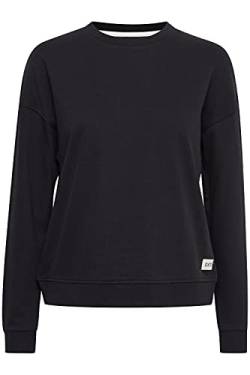 OXMO Grynet Damen Sweatshirt Pullover Sweater mit Rundhals-Ausschnitt, Größe:L, Farbe:Black (194007) von OXMO