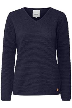 OXMO Hanna Damen Strickpullover Feinstrick Pullover aus 100% Baumwolle, Größe:S, Farbe:Total Eclipse (194010) von OXMO