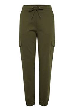 OXMO Henni Damen Cargo Hose Stoffhose Regular Fit, Größe:M, Farbe:Ivy Green (190512) von OXMO