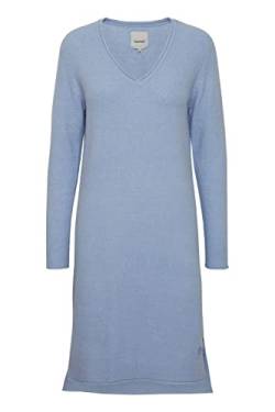 OXMO Ida Damen Strickkleid Feinstrickkleid Kleid, Größe:L, Farbe:Brunnera Blue Melange (1639221) von OXMO