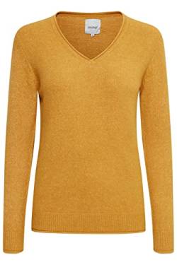 OXMO Ilva Damen Strickpullover Feinstrick Pullover, Größe:M, Farbe:Honey Mustard Melange (1710471) von OXMO