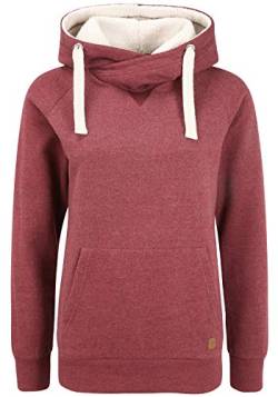 OXMO Julia Pile Damen Kapuzenpullover Hoodie Pullover Mit Kapuze Und Teddy-Fell, Größe:S, Farbe:Zinfandel Teddy (73006) von OXMO