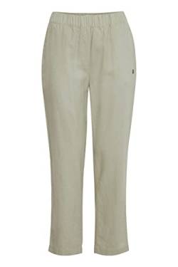 OXMO OXAlfa Damen Leinenhose Hose Stoffhose mit elastischem Bund Regular Fit, Größe:40, Farbe:Seagrass (166008) von OXMO