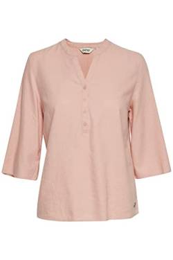 OXMO OXAnea Damen 3/4-Arm Bluse aus Leinenmix, Größe:40, Farbe:Coral Cloud (151415) von OXMO