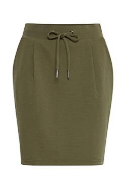 OXMO OXArna Damen Kurzer Rock Midi-Länge elastischer Bund mit Kordeln, Größe:XXL, Farbe:Ivy Green (190512) von OXMO