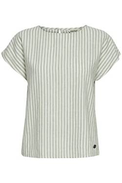 OXMO OXArnora Damen Bluse aus Leinenmix Blusenkleid, Größe:40, Farbe:Seagrass Mix (201487) von OXMO