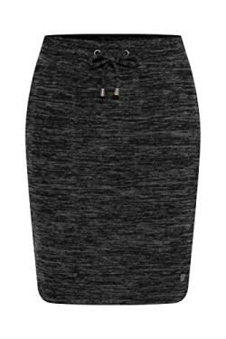 OXMO OXBirga Damen Kurzer Rock Sweatrock Midi mit elastischem Bund und Kordel, Größe:S, Farbe:Dark Grey Melange (200688) von OXMO