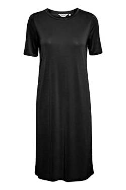 OXMO OXBrinja Damen Freizeitkleid Kleid T-Shirt-Kleid Midi mit kurzen Ärmeln, Größe:S, Farbe:Black (194007) von OXMO