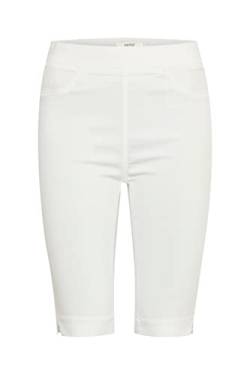 OXMO OXDITRINE Damen Chino Shorts Radlerhose Knielange Hose aus Viskose elastischer Bund Skinny-Fit, Größe:M, Farbe:Optical White (110601) von OXMO