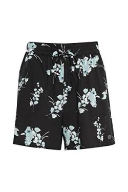 OXMO OXEldrid Damen Chino Shorts Bermuda Kurze Hose elastischer Bund mit Kordel Regular Fit, Größe:40, Farbe:Black Mix (201483) von OXMO