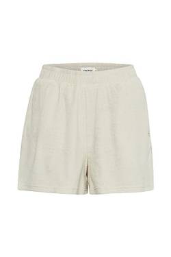 OXMO OXFRINKA Shorts Damen Sweatshorts Kurze Hose aus Frottee Baumwolle mit elastischem Bund Regular-Fit, Größe:L, Farbe:Birch (130905) von OXMO