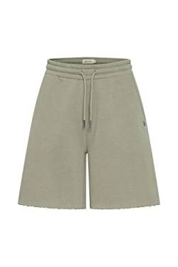 OXMO OXHope Damen Sweatshorts Bermuda Shorts Kurze Hose mit ausgefranster Kante Regular Fit, Größe:XL, Farbe:Seagrass (166008) von OXMO