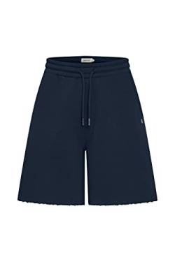 OXMO OXHope Damen Sweatshorts Bermuda Shorts Kurze Hose mit ausgefranster Kante Regular Fit, Größe:XL, Farbe:Total Eclipse (194010) von OXMO