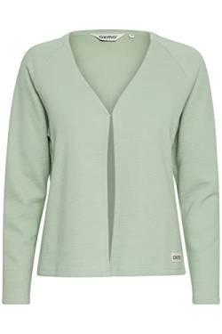 OXMO OXJonia Damen Cardigan Sweatjacke Sweatcardigan mit Raglanärmeln Verschluss mit Haken und Öse, Größe:L, Farbe:Frosty Green (155706) von OXMO