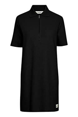 OXMO OXJonna Damen Freizeitkleid Kleid Polokleid Polokragen Kurze Ärmel, Größe:XS, Farbe:Black (194007) von OXMO