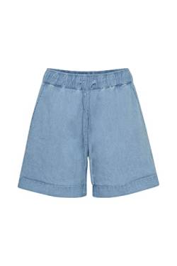 OXMO OXLillith Damen Jeans Shorts Bermuda Kurze Hose mit gekrempeltem Saum Regular Fit, Größe:36, Farbe:Light Blue Denim (201488) von OXMO