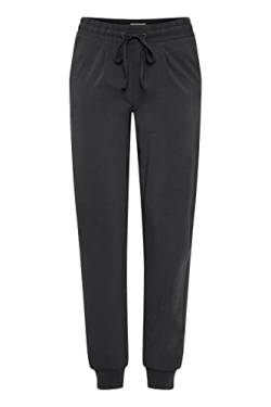 OXMO OXODETTE Pants Damen Hose Jogginghose Lange Hose mit elastischem Bund und Tunnelzug Single Jersey Baumwolle mit Stretch Regular-Fit, Größe:XL, Farbe:Black (200451) von OXMO