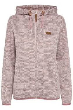 OXMO OXPebbles Damen Fleecejacke Sweatjacke Jacke mit Kapuze, Größe:L, Farbe:Ash Rose (171514) von OXMO